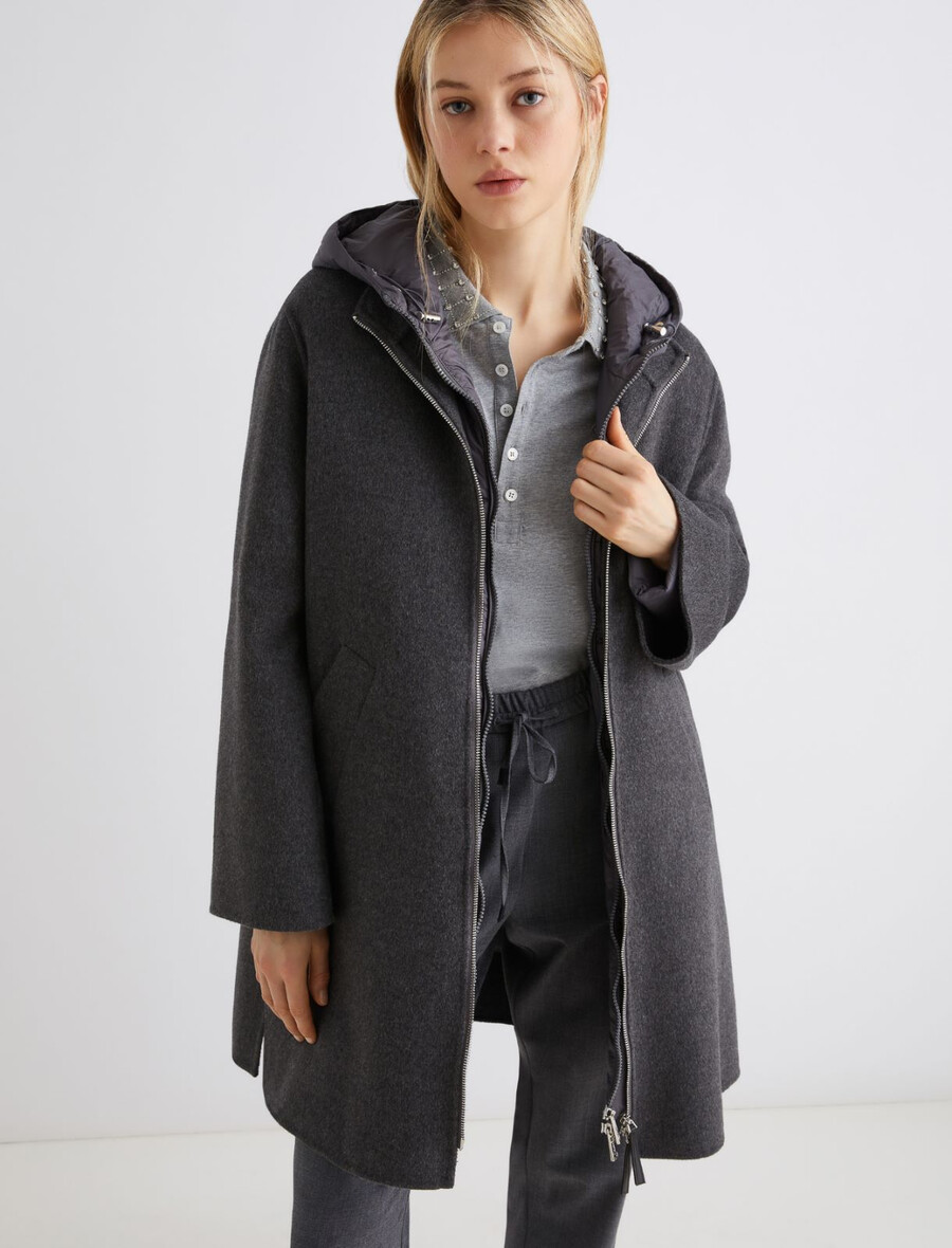 manteau à rembourrage amovible - gris foncÉ