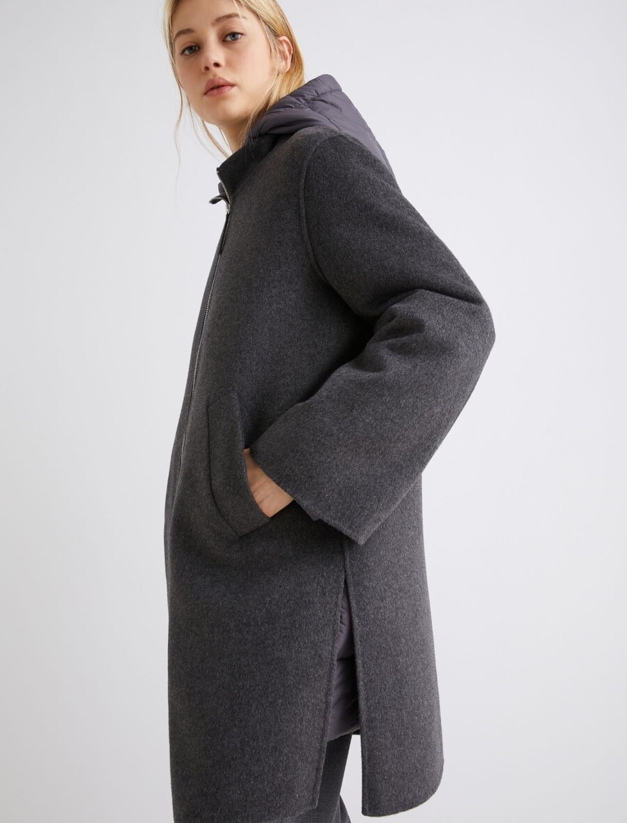manteau à rembourrage amovible - gris foncÉ