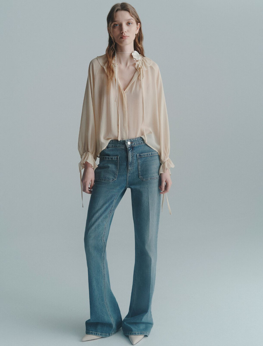 jean bootcut - bleu de prusse