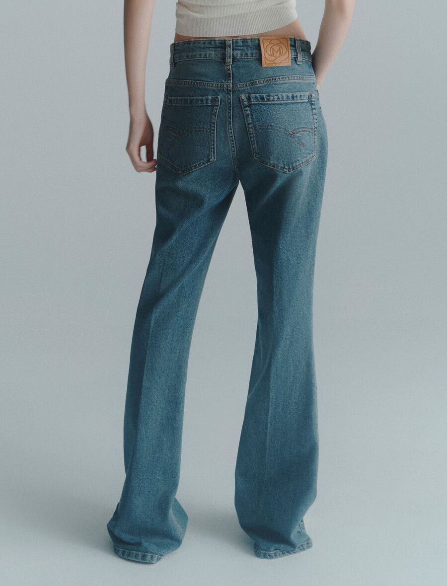 jean bootcut - bleu de prusse