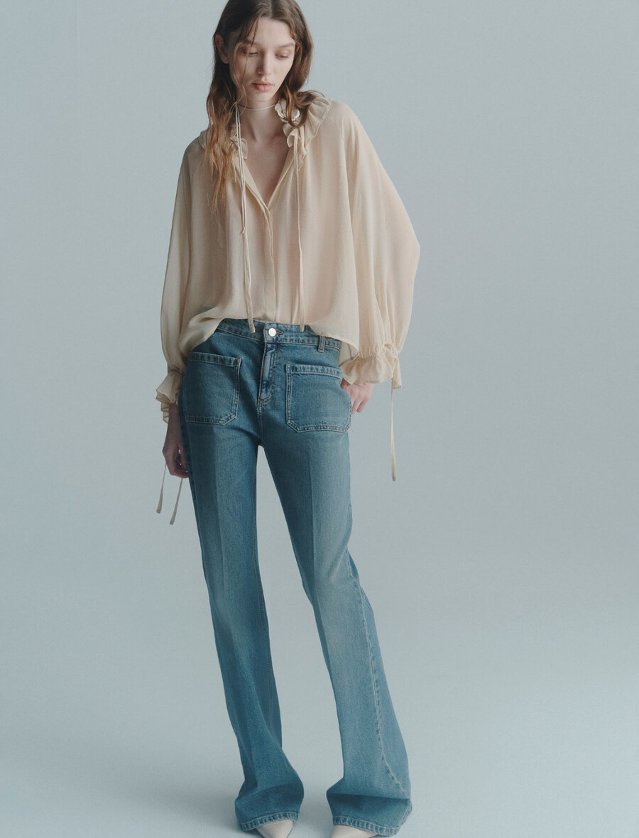 jean bootcut - bleu de prusse