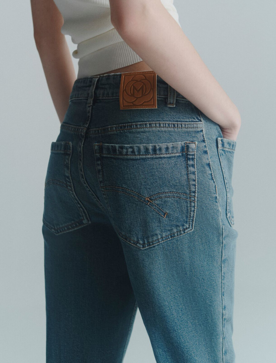 jean bootcut - bleu de prusse