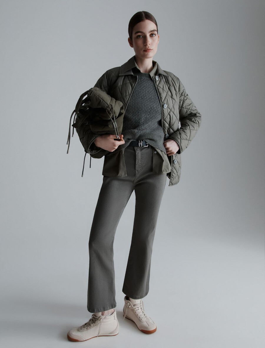 gilet en alpaga - olive