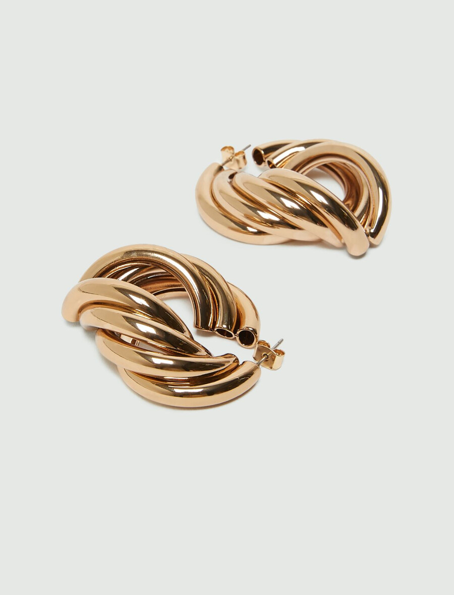 boucles doreilles torchon - or