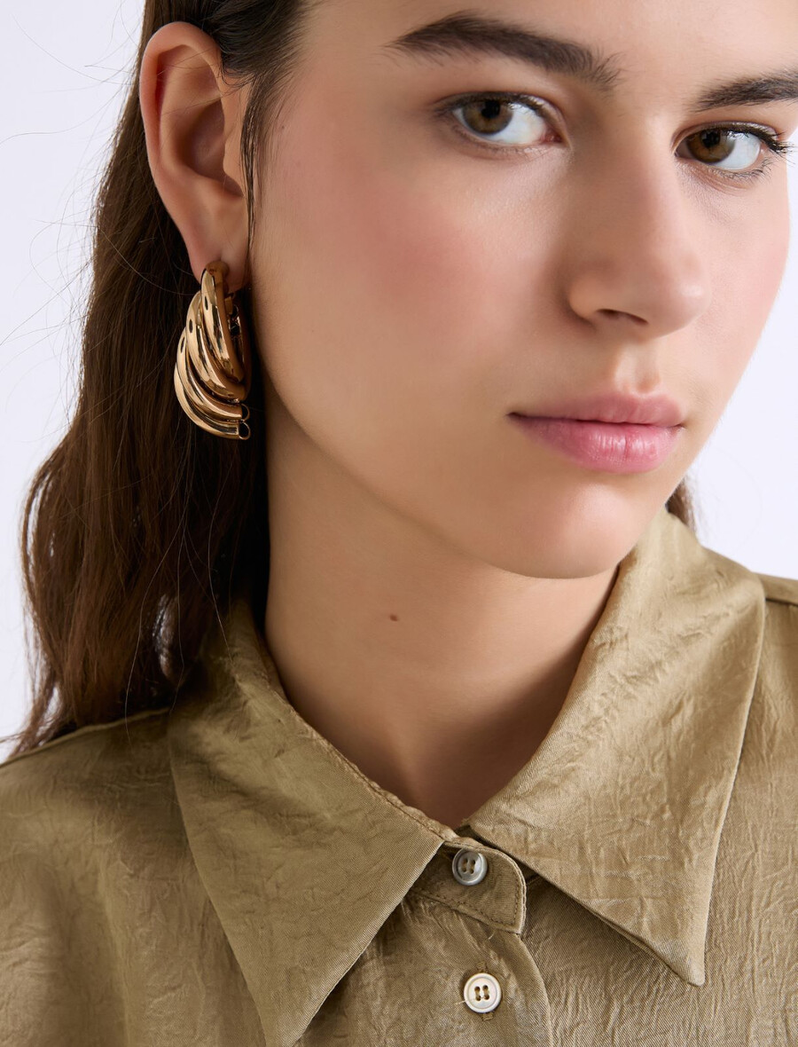 boucles doreilles torchon - or