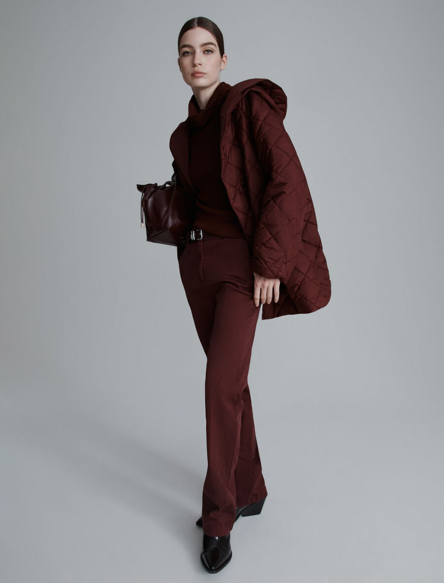 manteau matelassé et rembourré - bordeaux