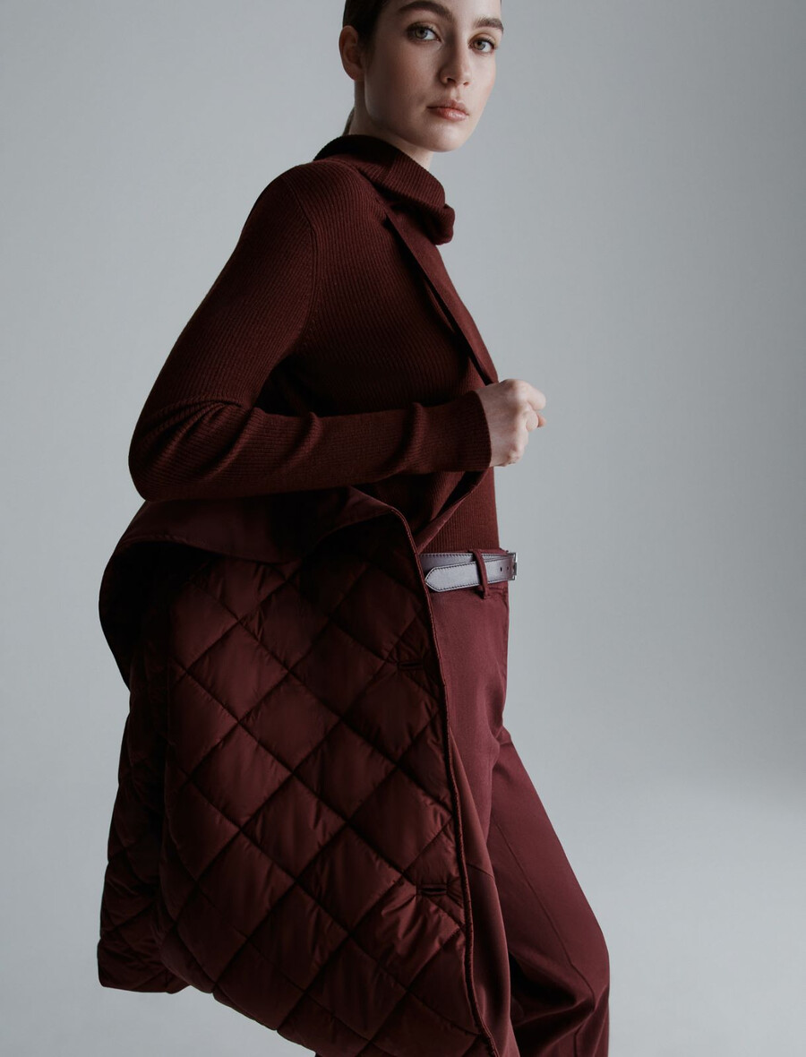 manteau matelassé et rembourré - bordeaux