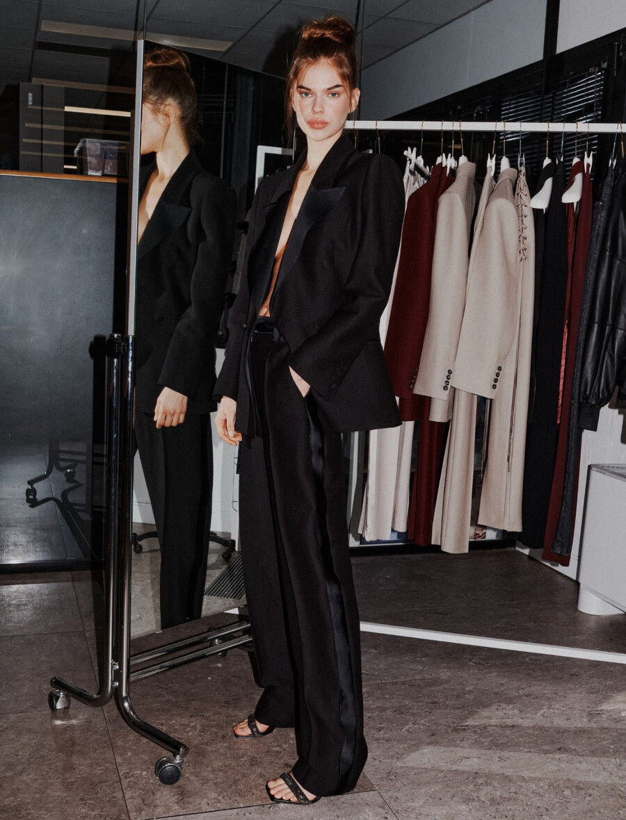 pantalon à jambes fuselées - noir