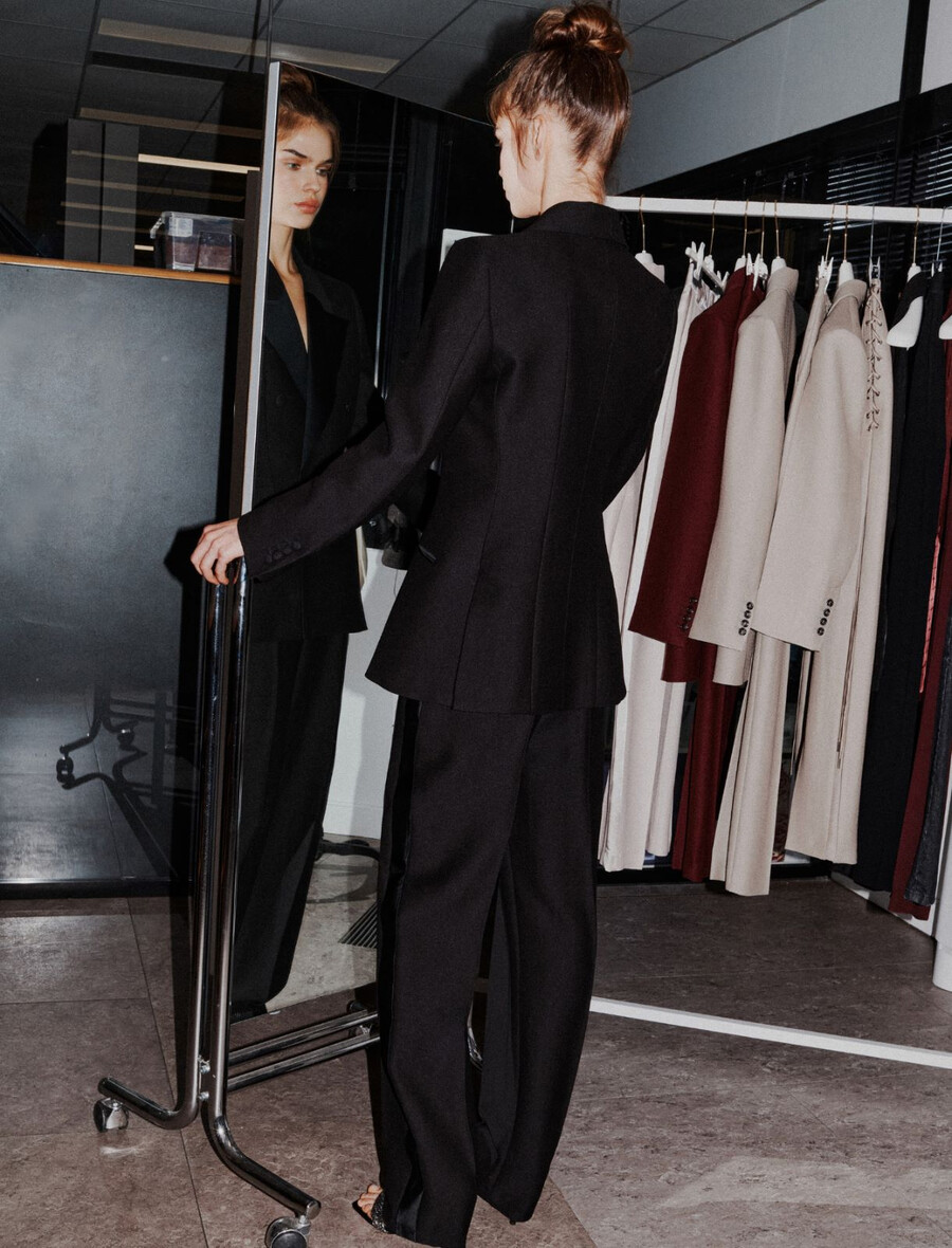 pantalon à jambes fuselées - noir