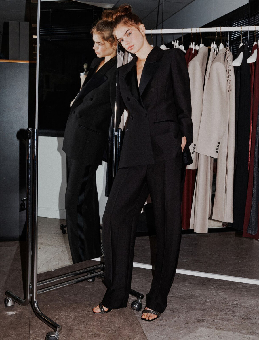 pantalon à jambes fuselées - noir