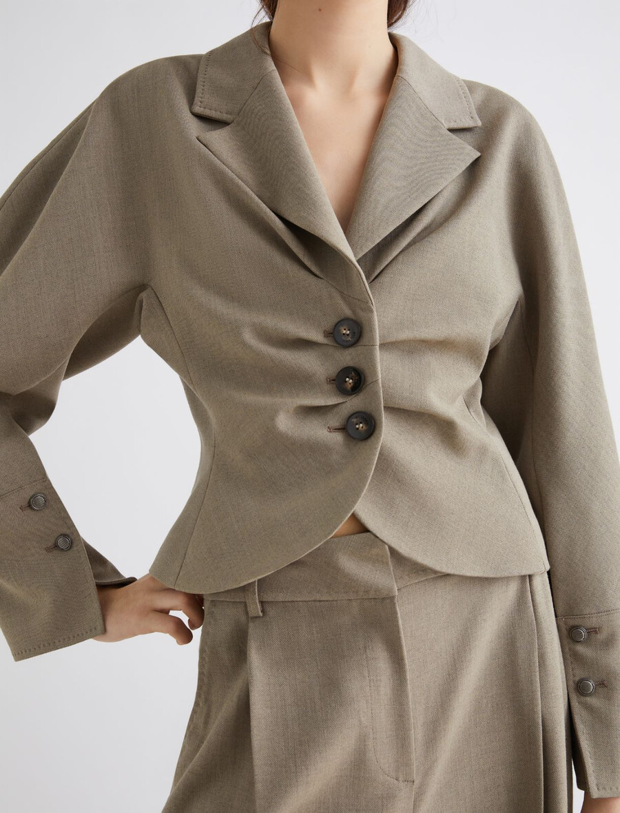 blazer court ajusté - laurel