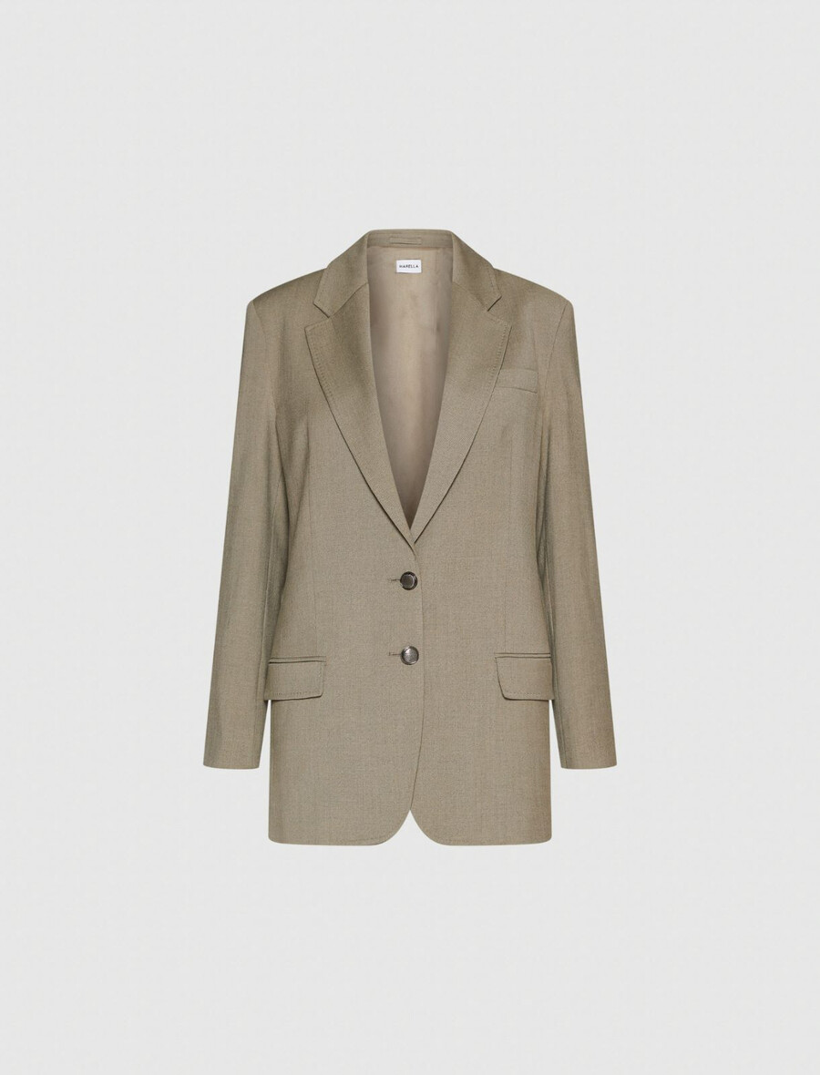 blazer en sergé extensible - laurel