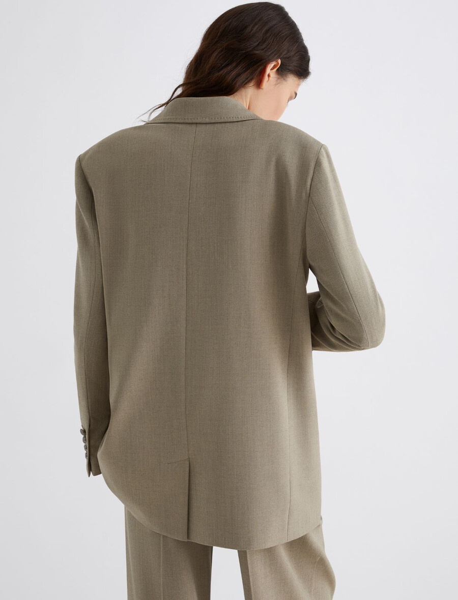 blazer en sergé extensible - laurel