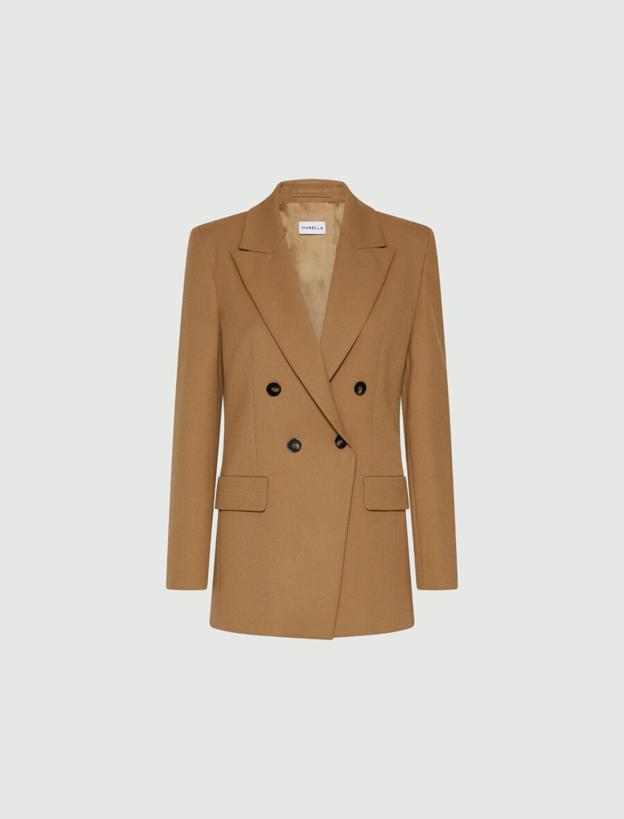 blazer croisé stretch - olive