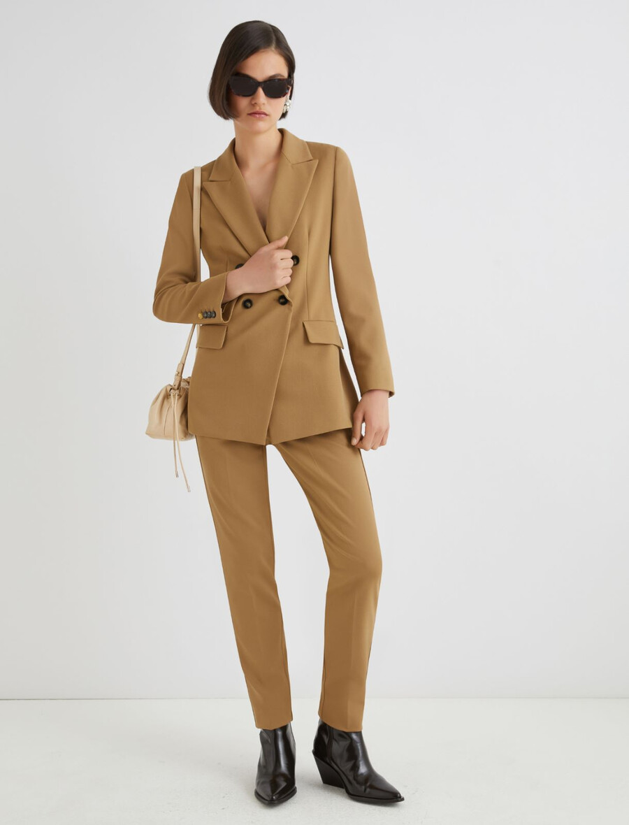 blazer croisé stretch - olive