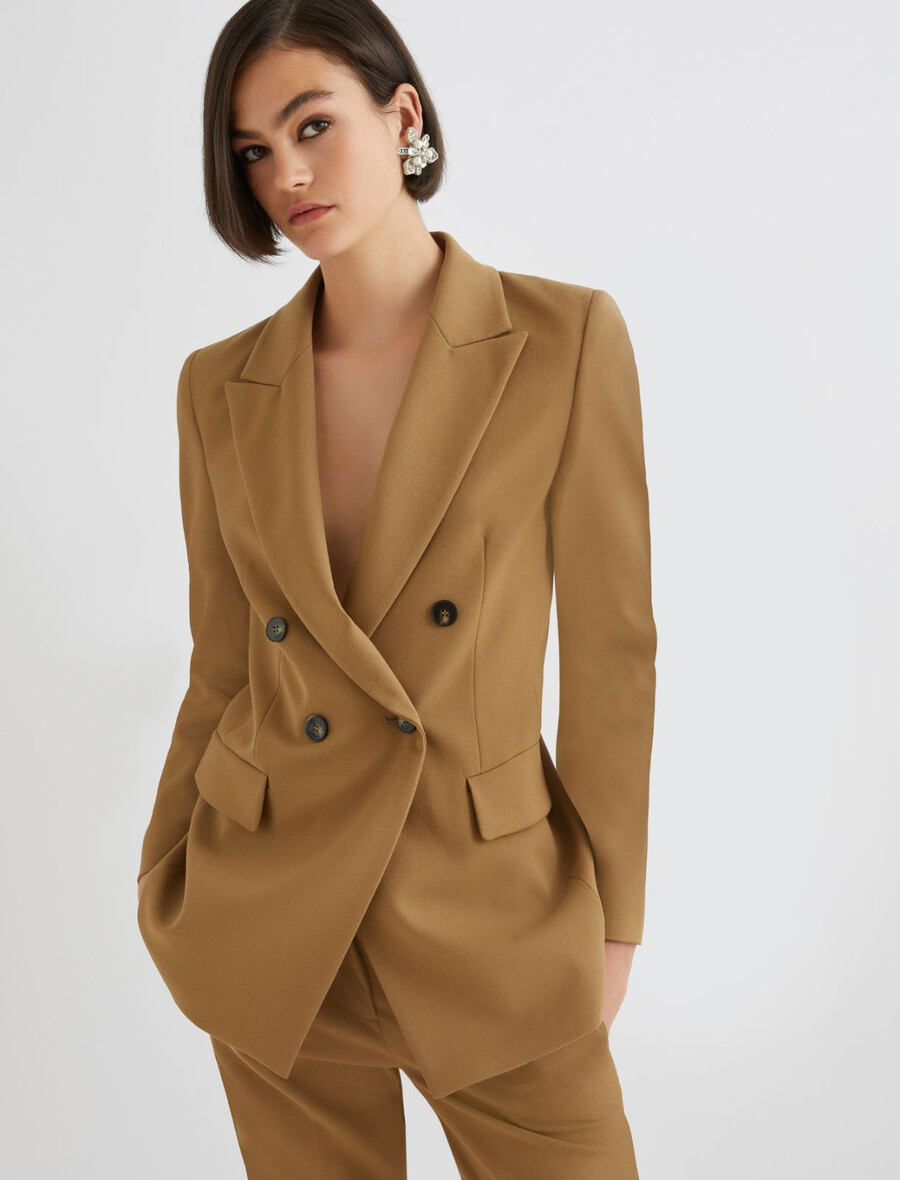 blazer croisé stretch - olive