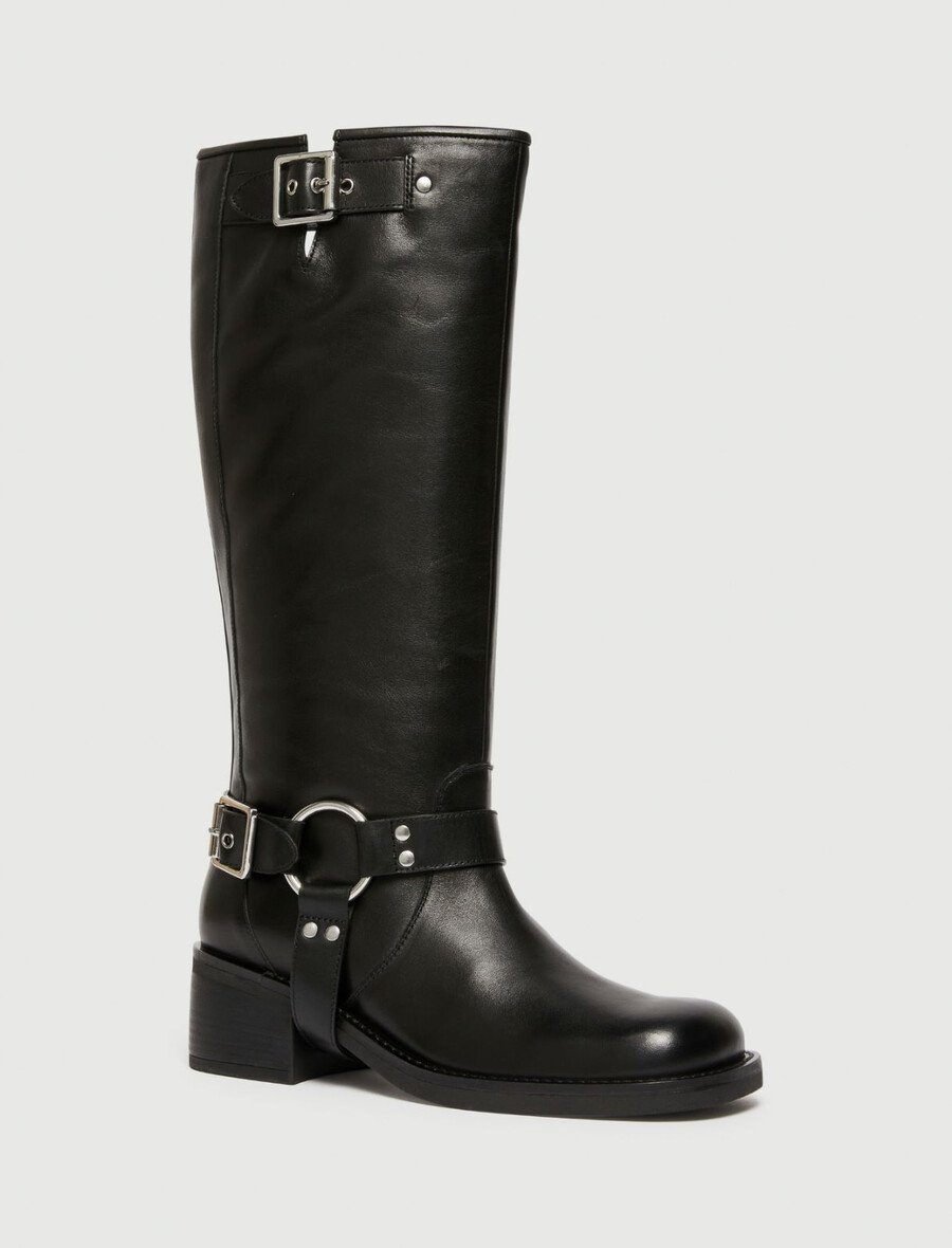 bottes de motard - noires