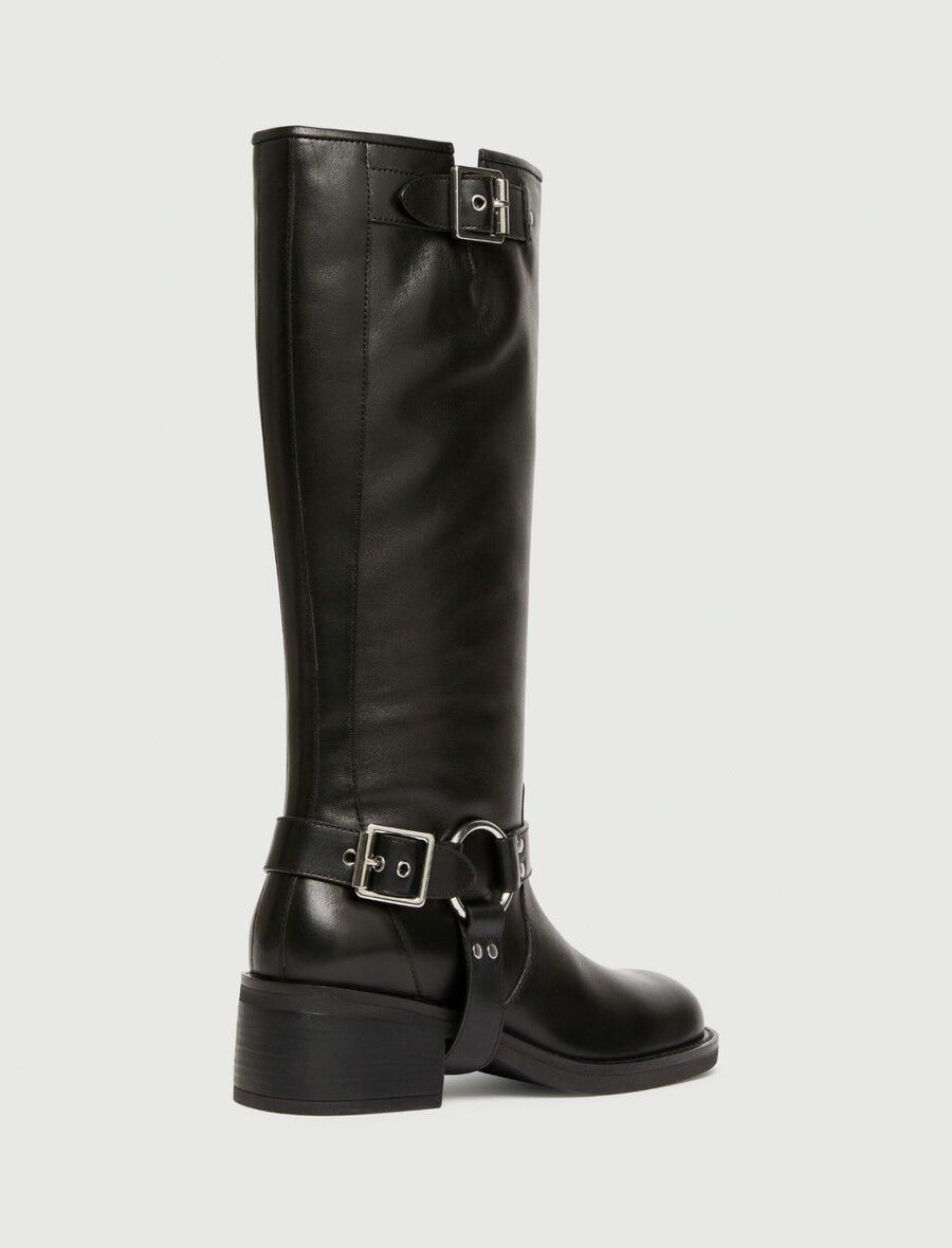 bottes de motard - noires