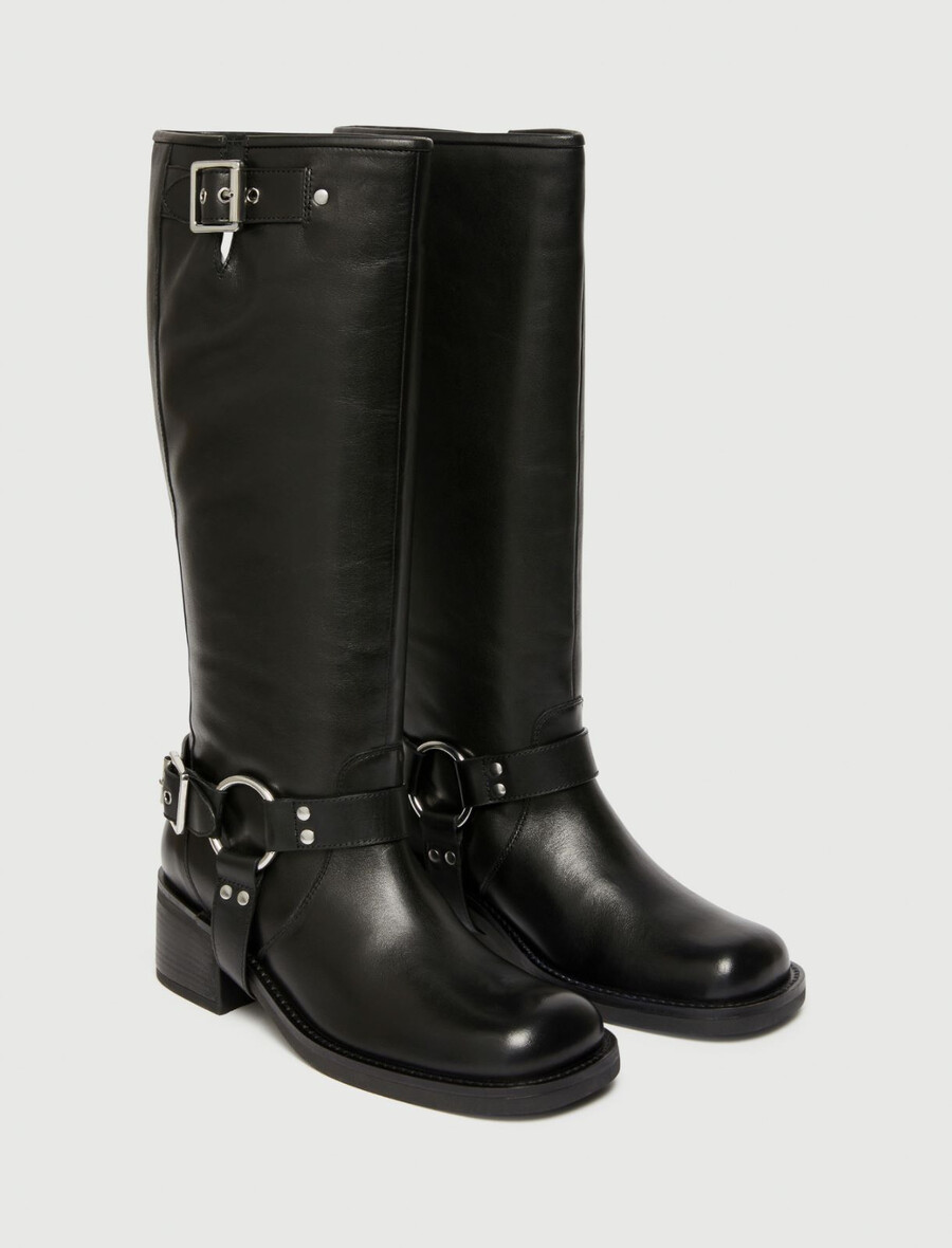 bottes de motard - noires